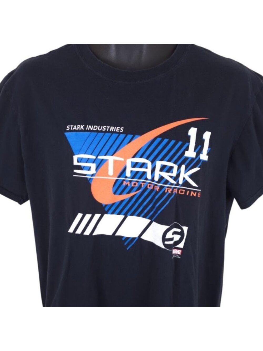 Stark Motor Racing T Shirt Mens Size Large Black Marvel Comics Stark Industries